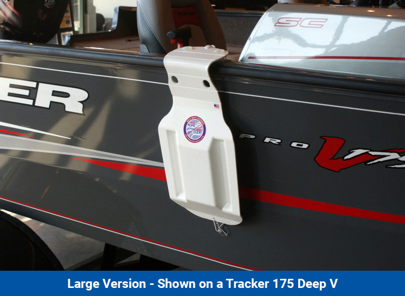 large aluminum boat fender shown on a tracker 175 deep v