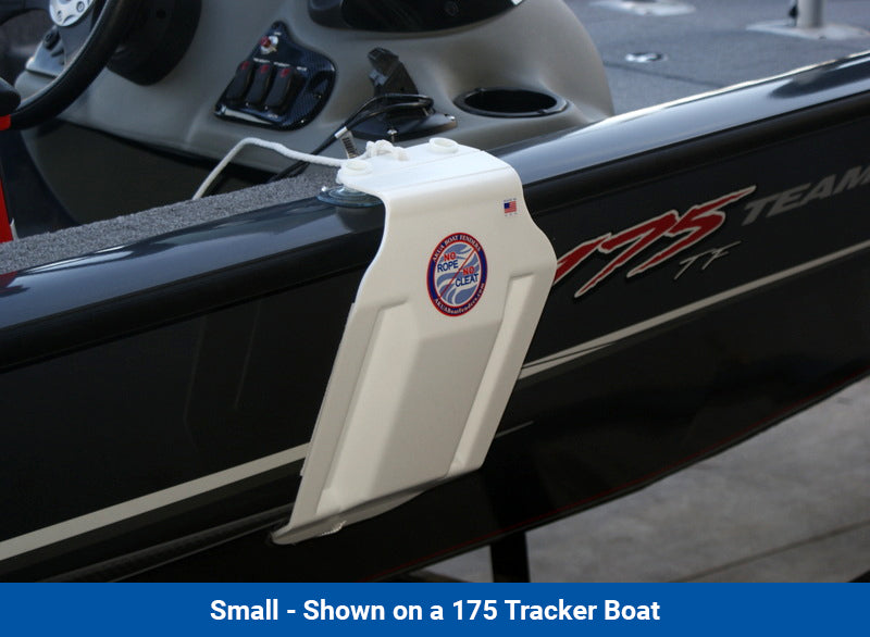 aluminum boat fender shown on a 175 tracker boat