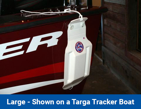 large hull guard fender shown on a targa tracker boat