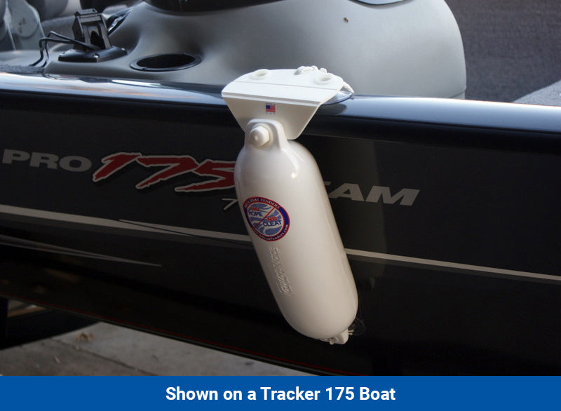 inflatable aluminum boat fender shown on tracker 175 boat